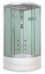 Душевая кабина comforty p-018 90*90*220 прозр.стекло, задн.бел.стекл.панель